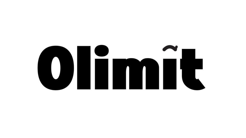Black olimit logo on white background